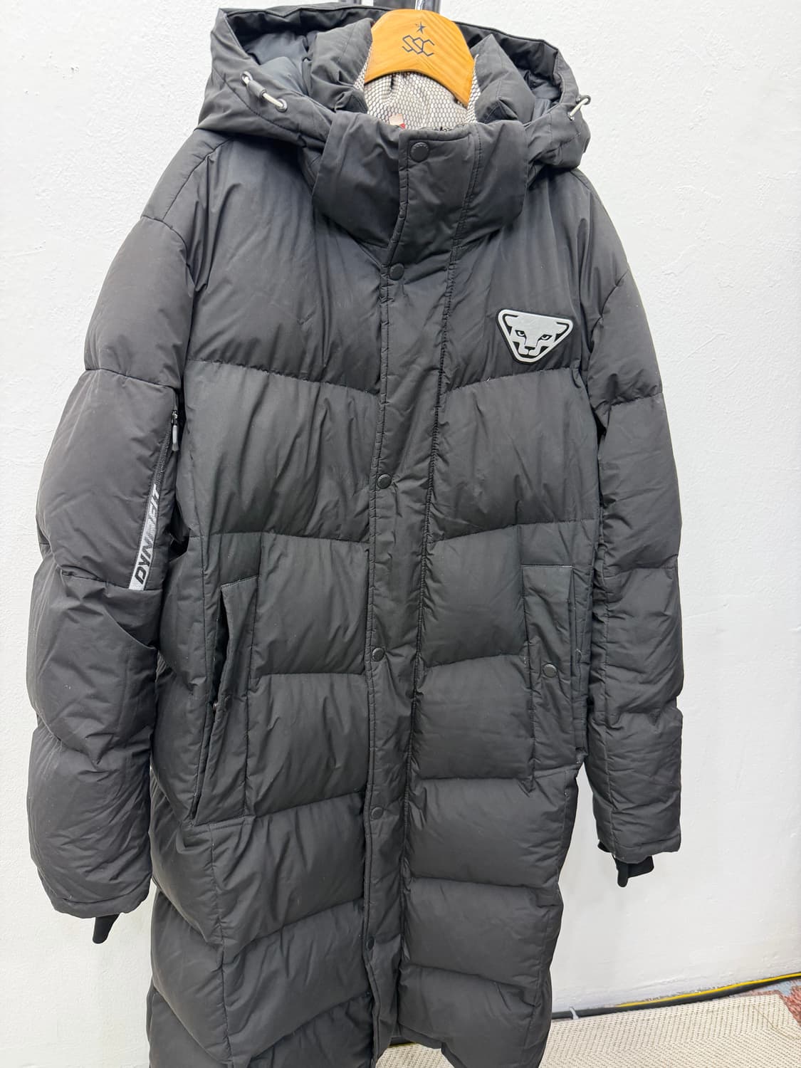 정품) 다이나핏 남성 블랙 롱패딩 L 상품이미지2