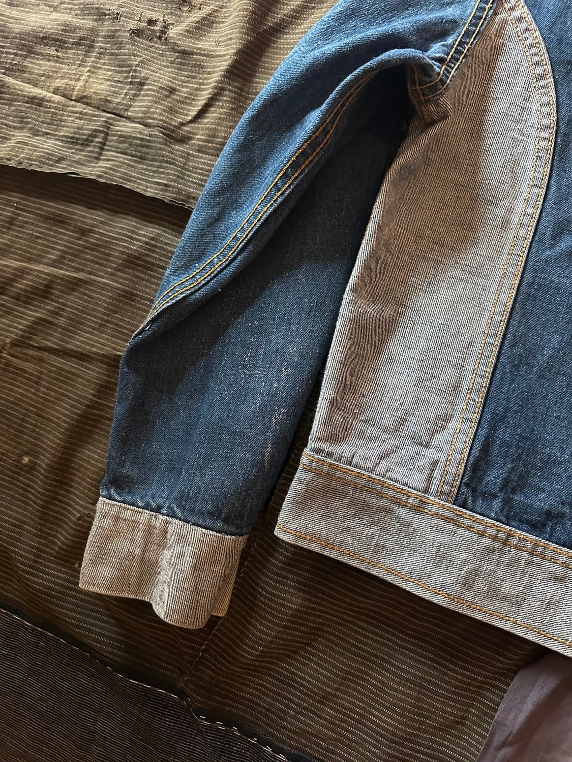 70s USA LEE Reversible Denim Jacket 상품이미지4
