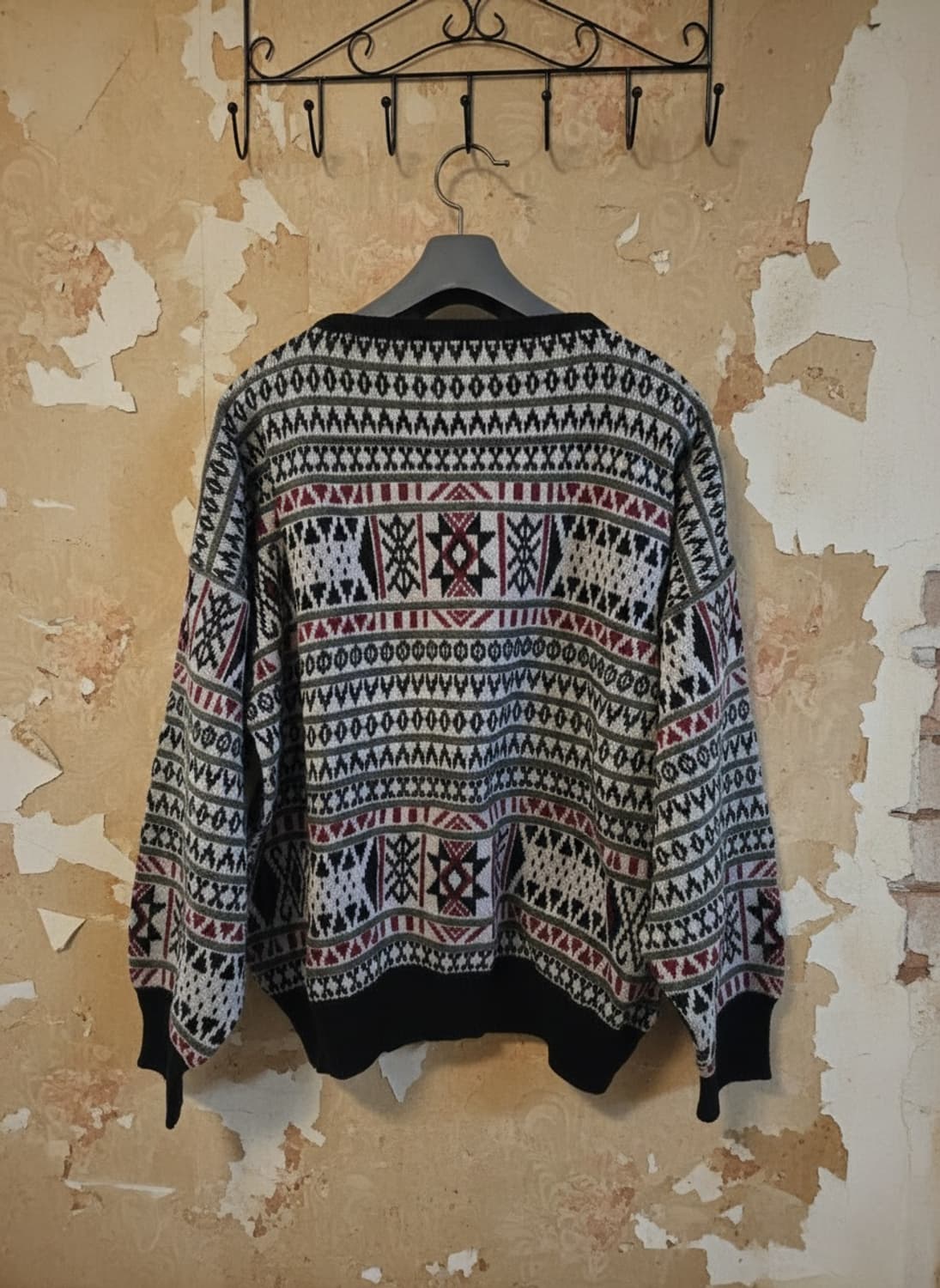 유럽 빈티지 패턴 니트 스웨터 상품이미지2