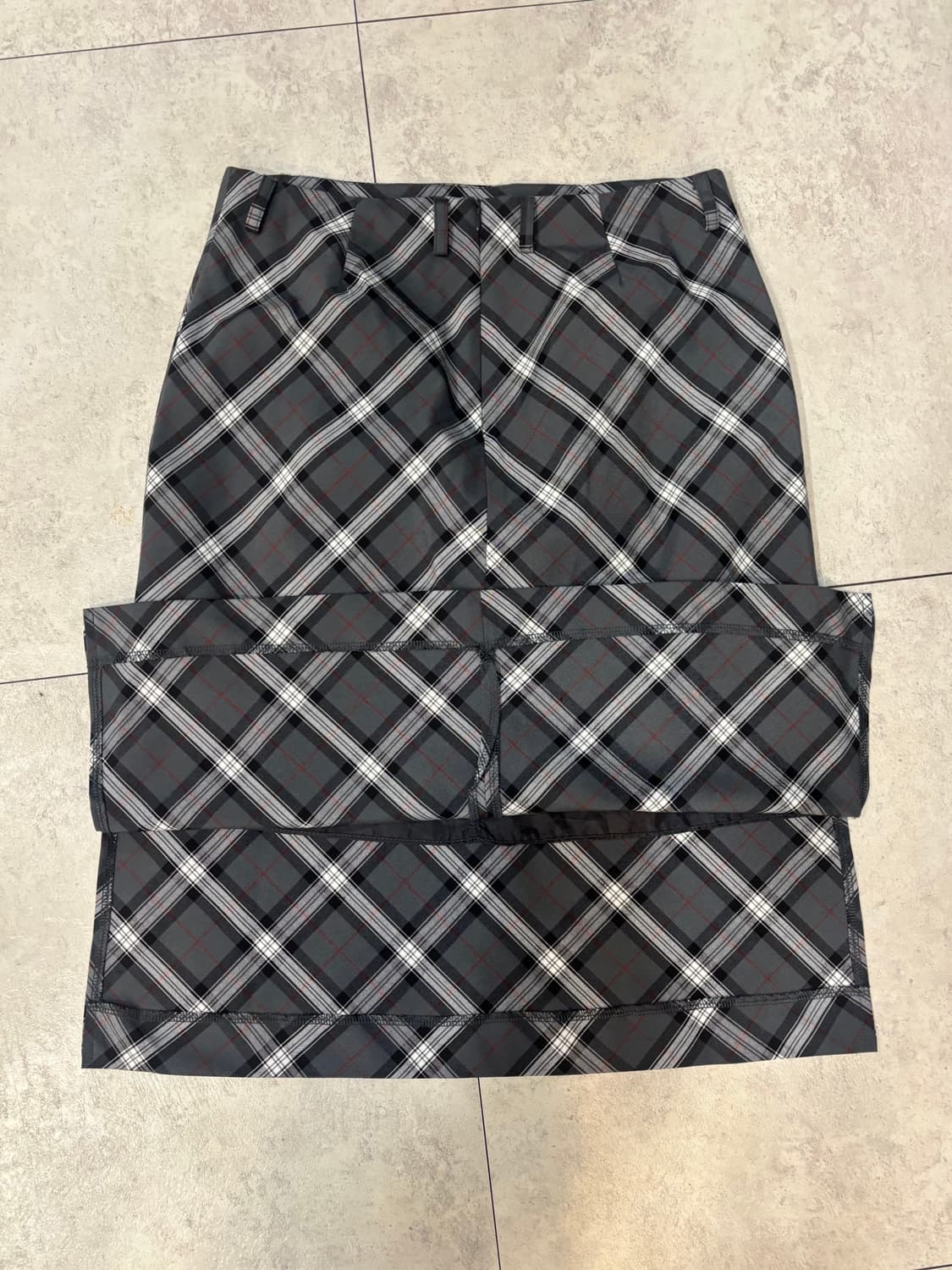 디망쉬) Check Long Skirt GR M 상품이미지7