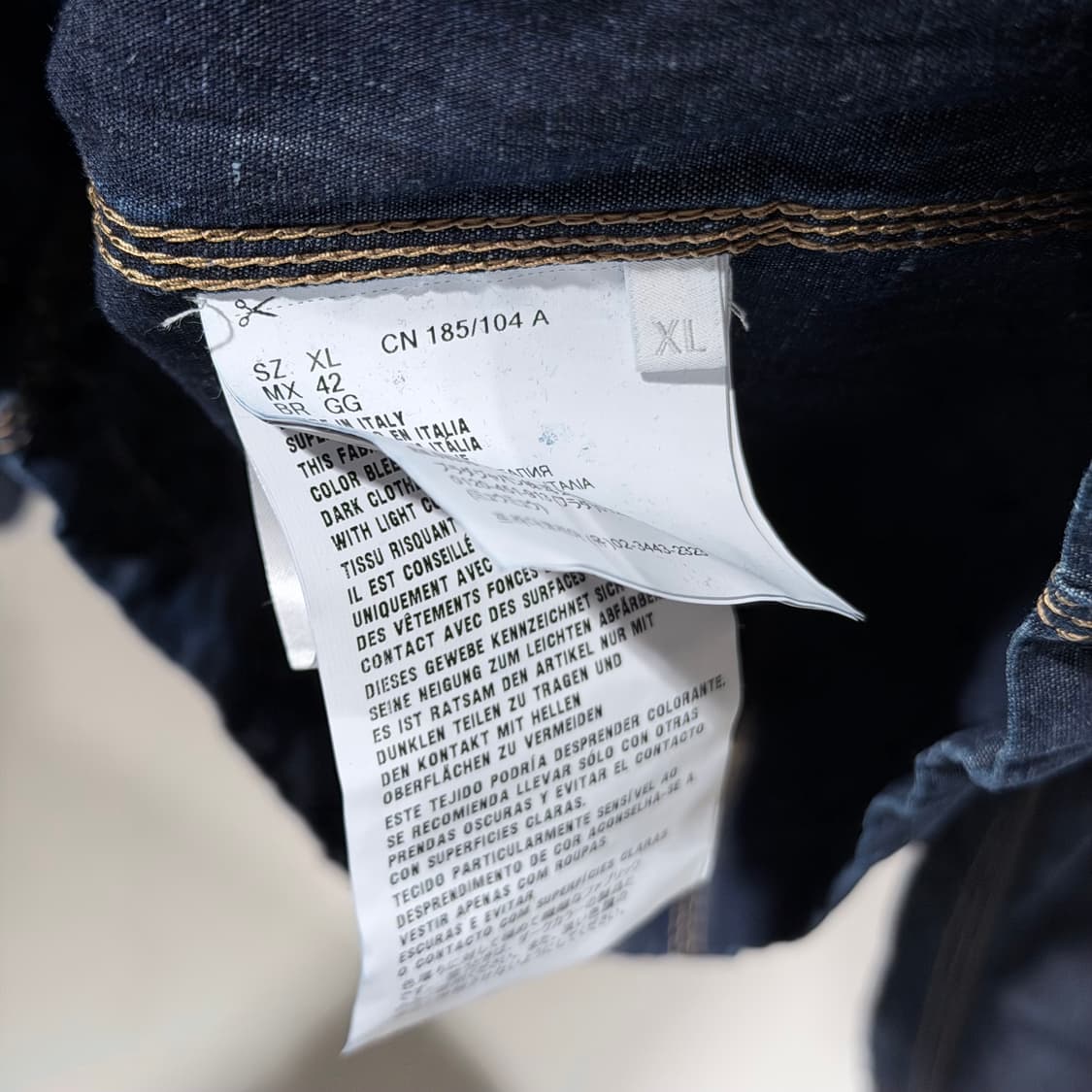 (A+/XL) / 프라다 삼각로고 샴브레이 블루종 봄버 데님 자켓 상품이미지7