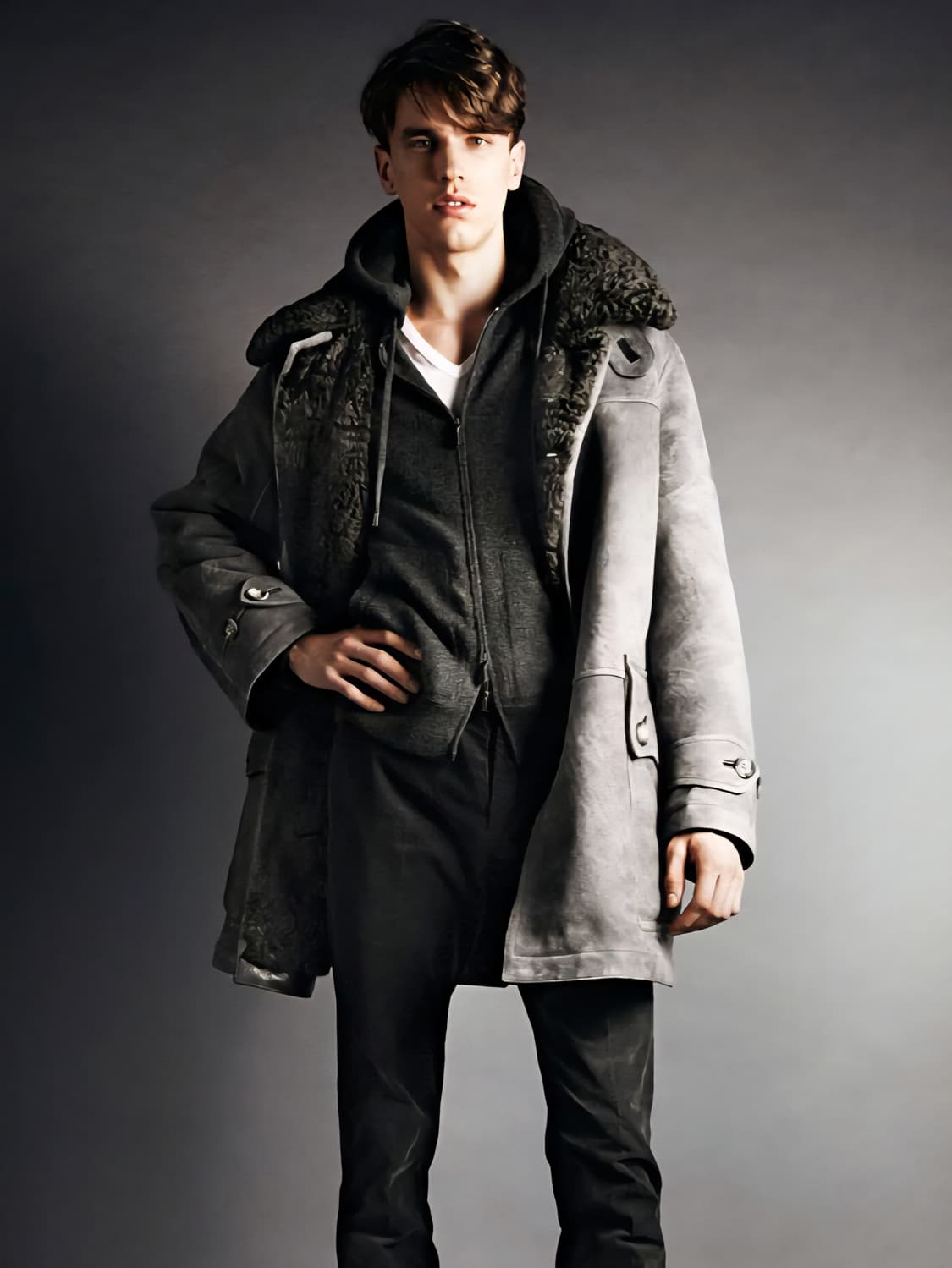 톰포드 캐시미어 스웨이드 풀 시어링 무스탕 자켓 상품이미지1