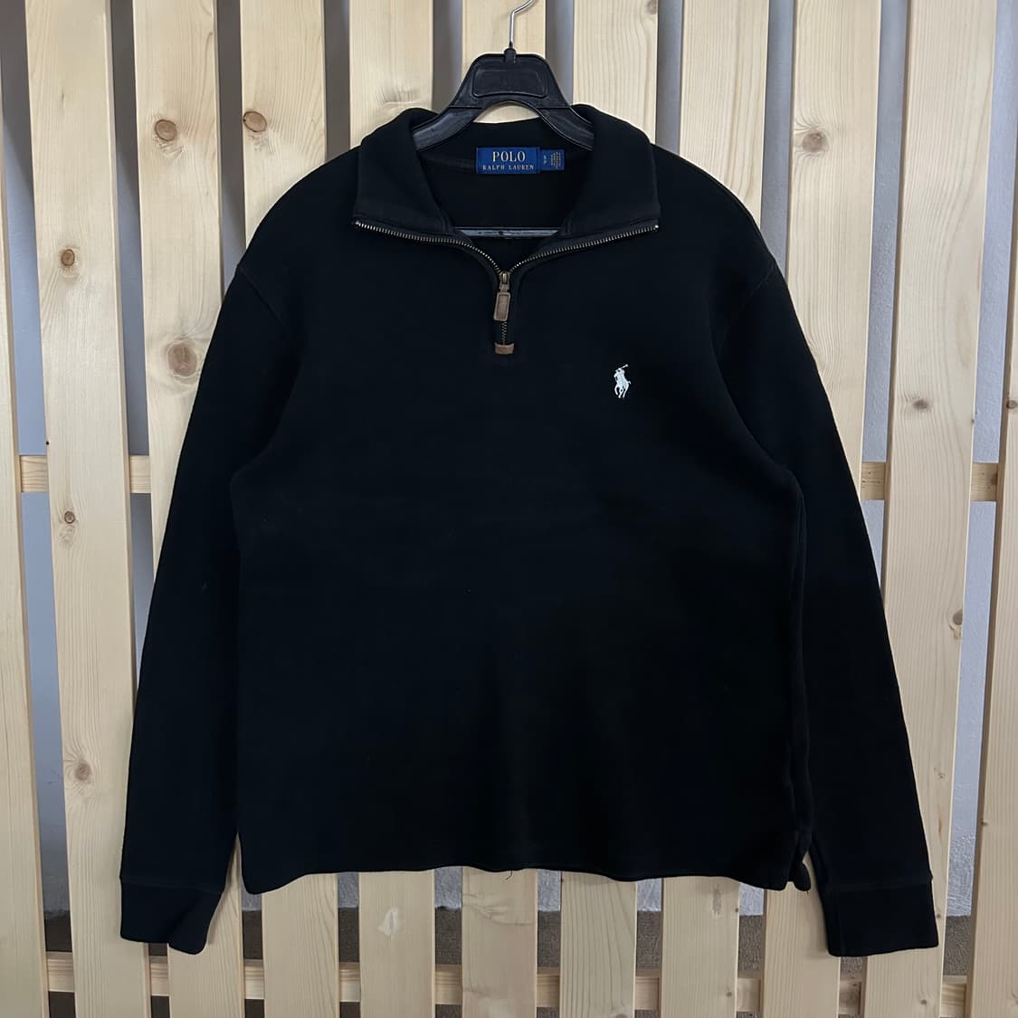(S) 폴로 랄프로렌 블랙 반집업 니트 하프집업 상품이미지1