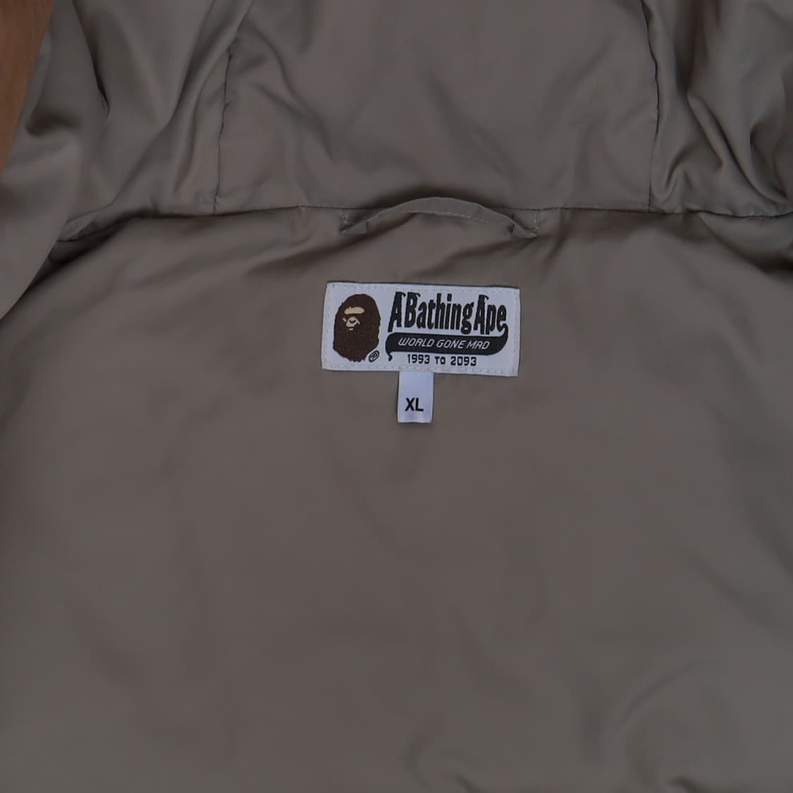 Bape 베이프 23FW 베이프스타 퀄팅 다운 후드 자켓 브라운 XL 상품이미지5