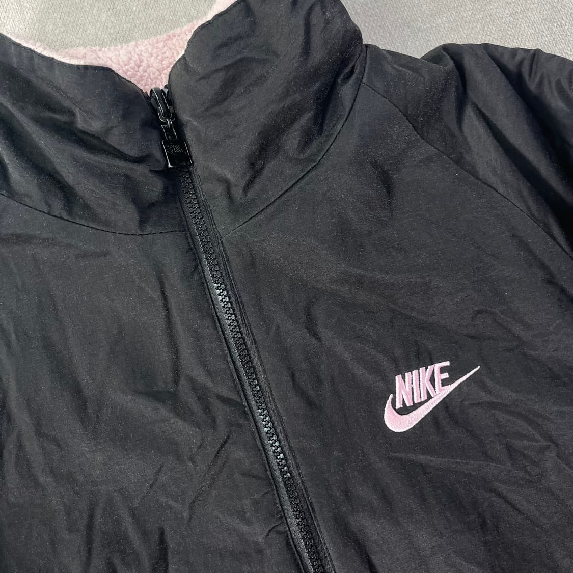 100 나이키 리버시블 양면 양털 핑크 플리스 자켓 상품이미지4