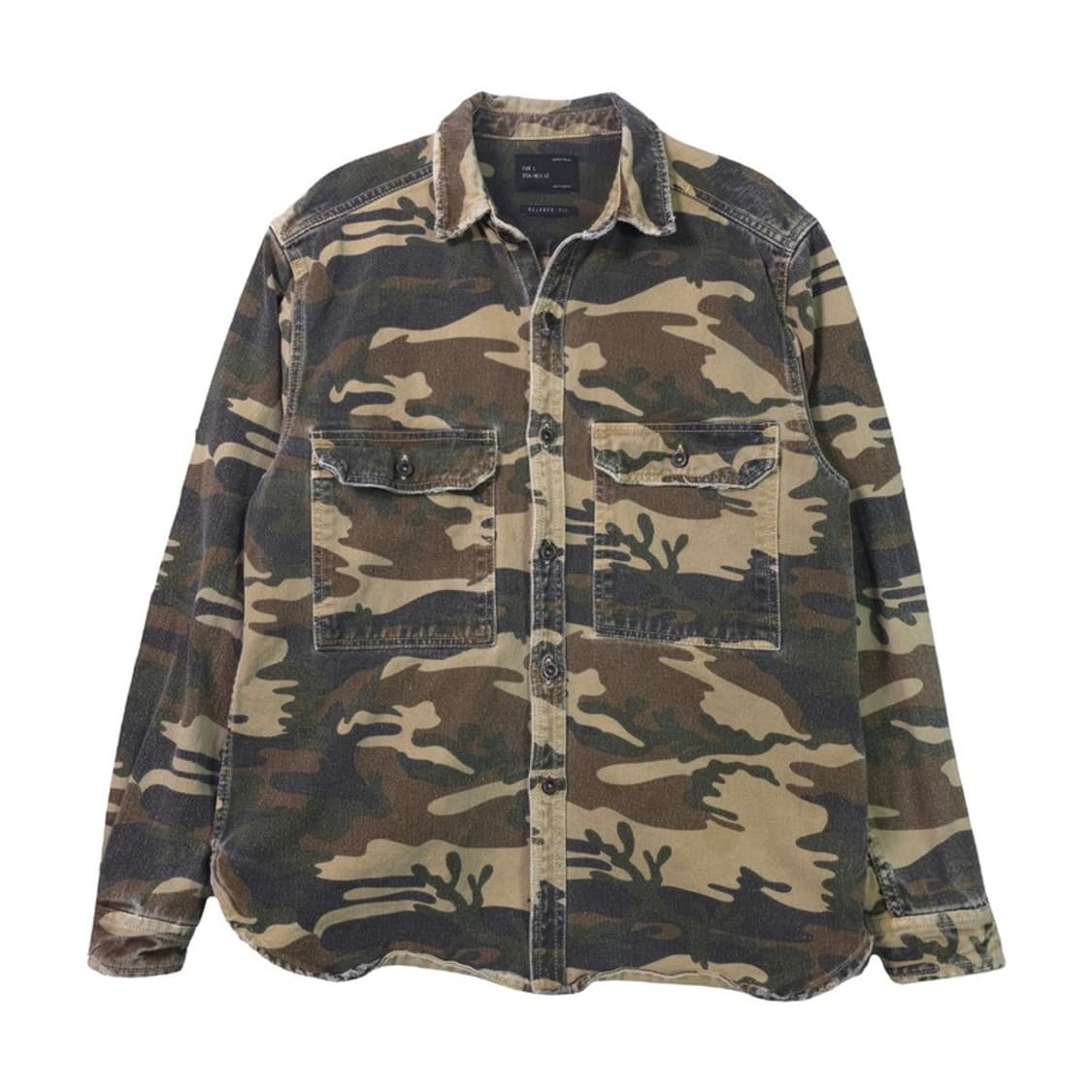 자라 맨 릴렉스핏 빈티지 밀리터리 워크셔츠 L 상품이미지1