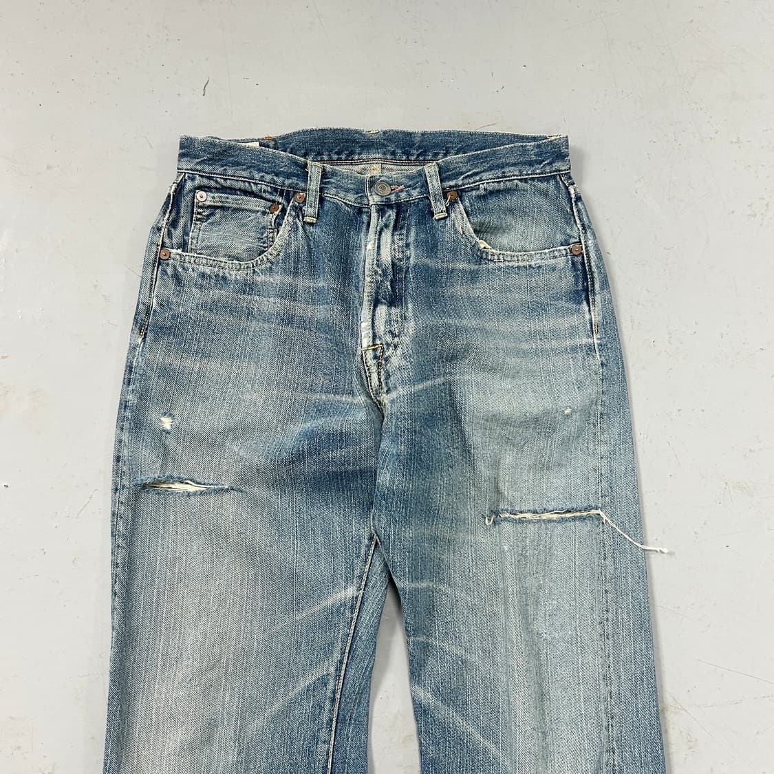 45rpm 워시드 셀비지 데님 팬츠 상품이미지2