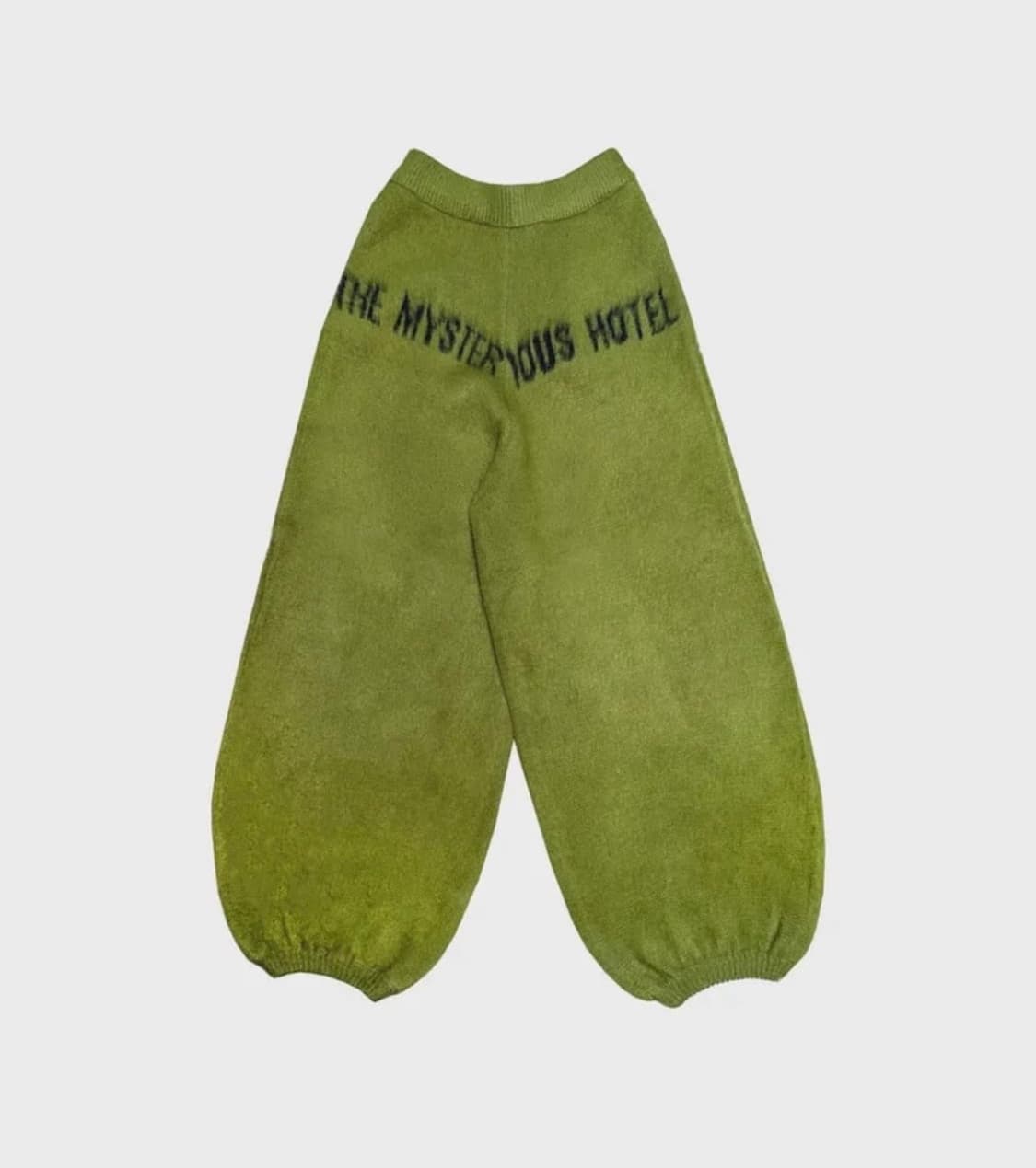 미스테리어스호텔 니트 팬츠 올리브 상품이미지3