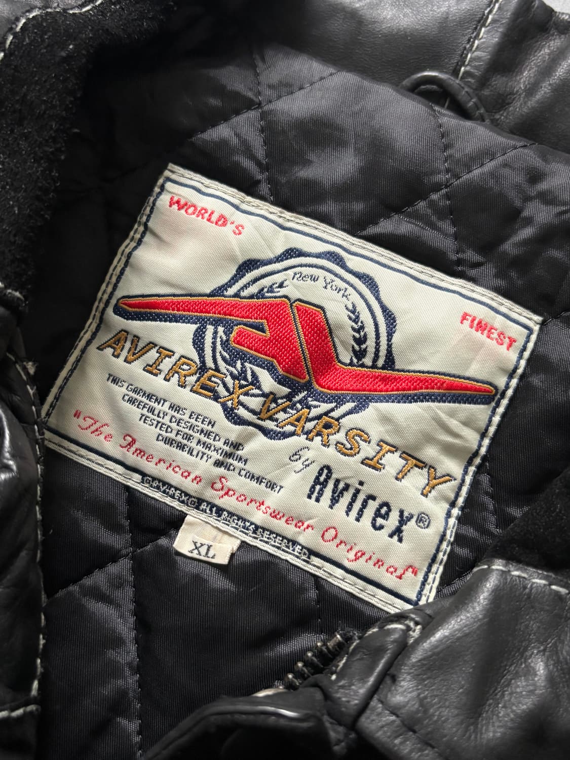 Avirex 아비렉스 스웨이드 패치워크 바시티 자켓 상품이미지5