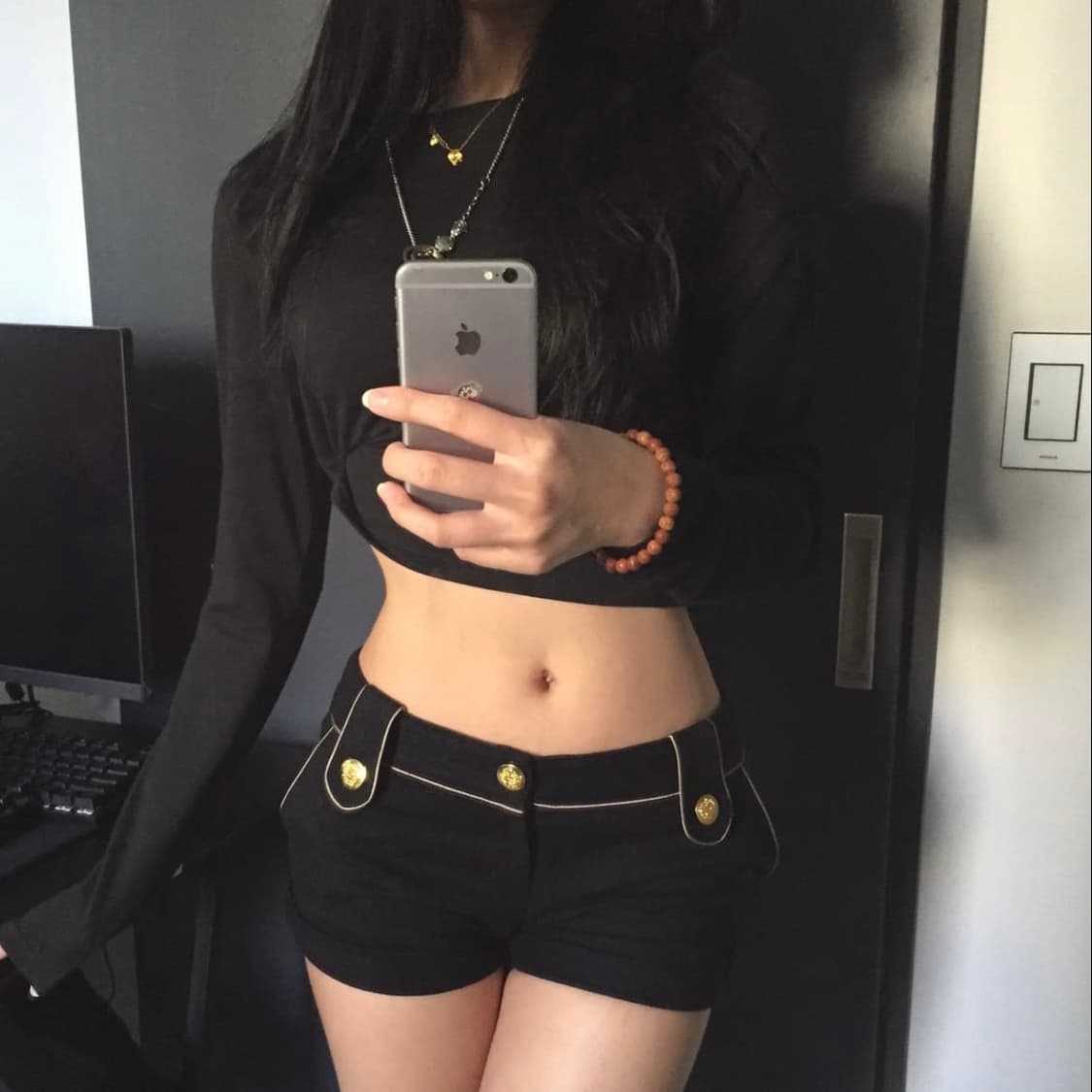 JPN Vintage 갸루 금장 로우 핫팬츠 상품이미지1