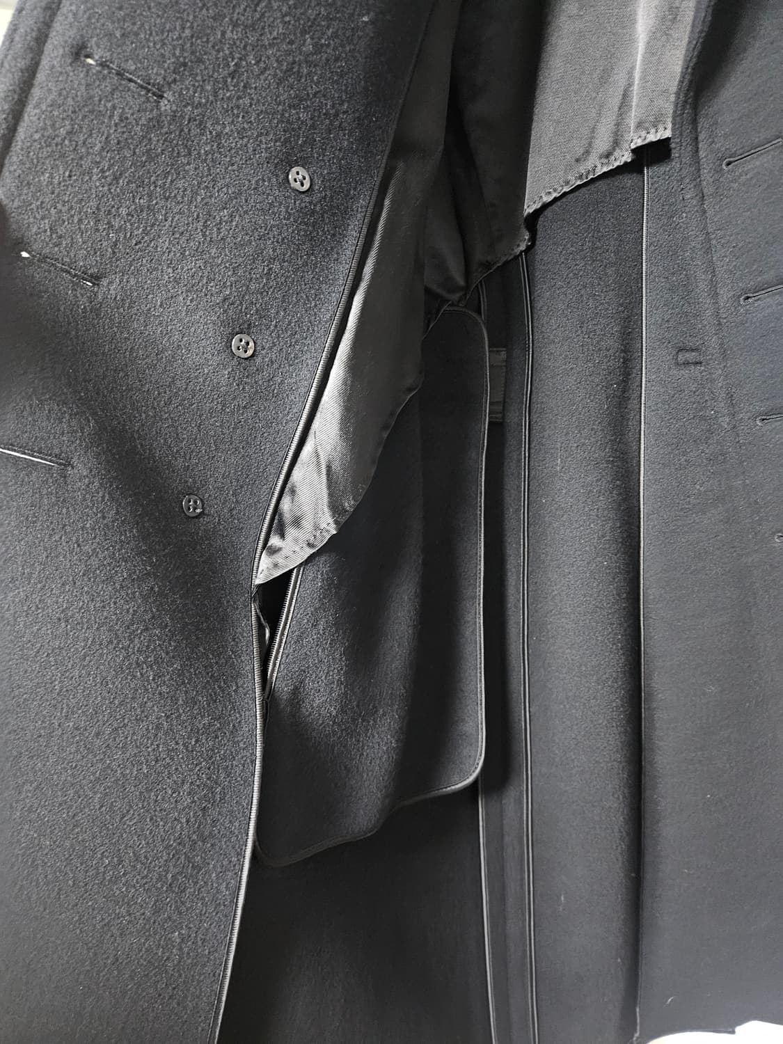 톰포드 코트 레더카라 디테일 울캐시미어 더블코트 상품이미지5