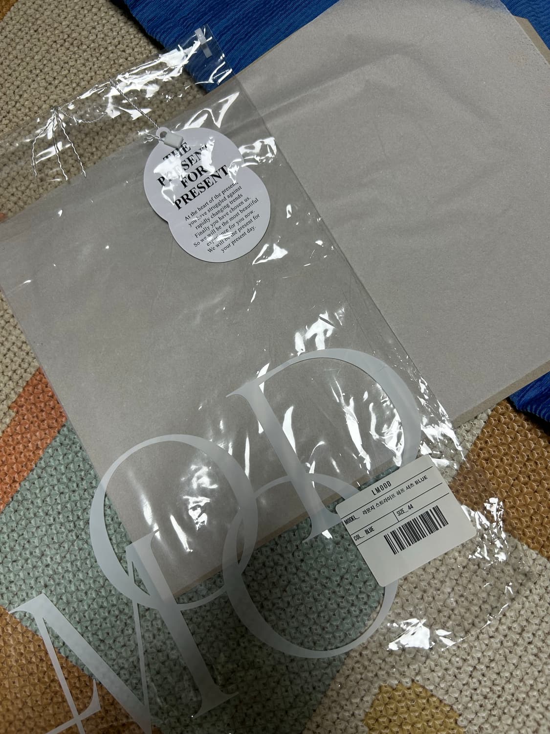 (44)엘무드 라운지 스트라이프 하프 셔츠 블루 상품이미지4