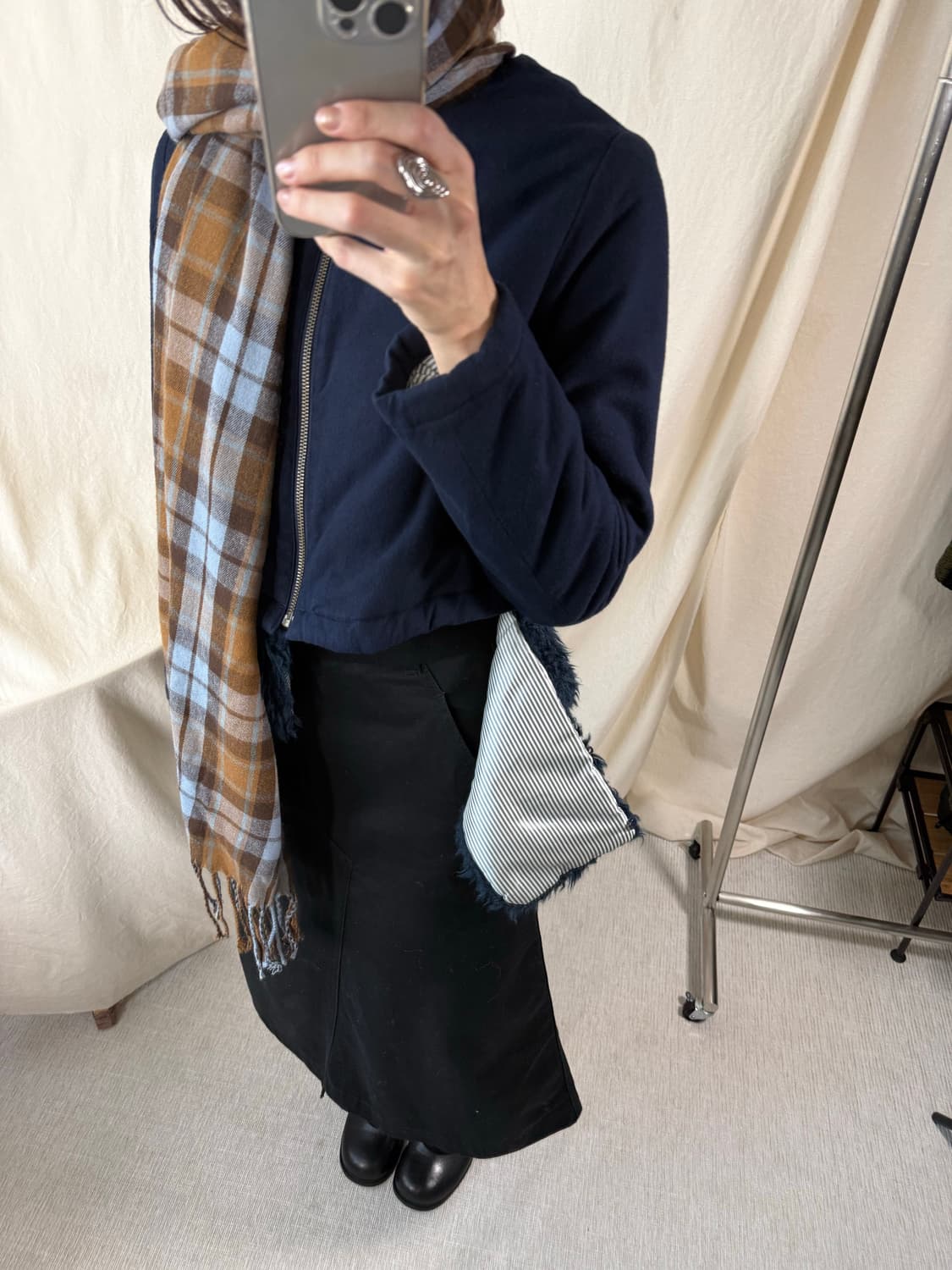 Check Wide Muffler 상품이미지2