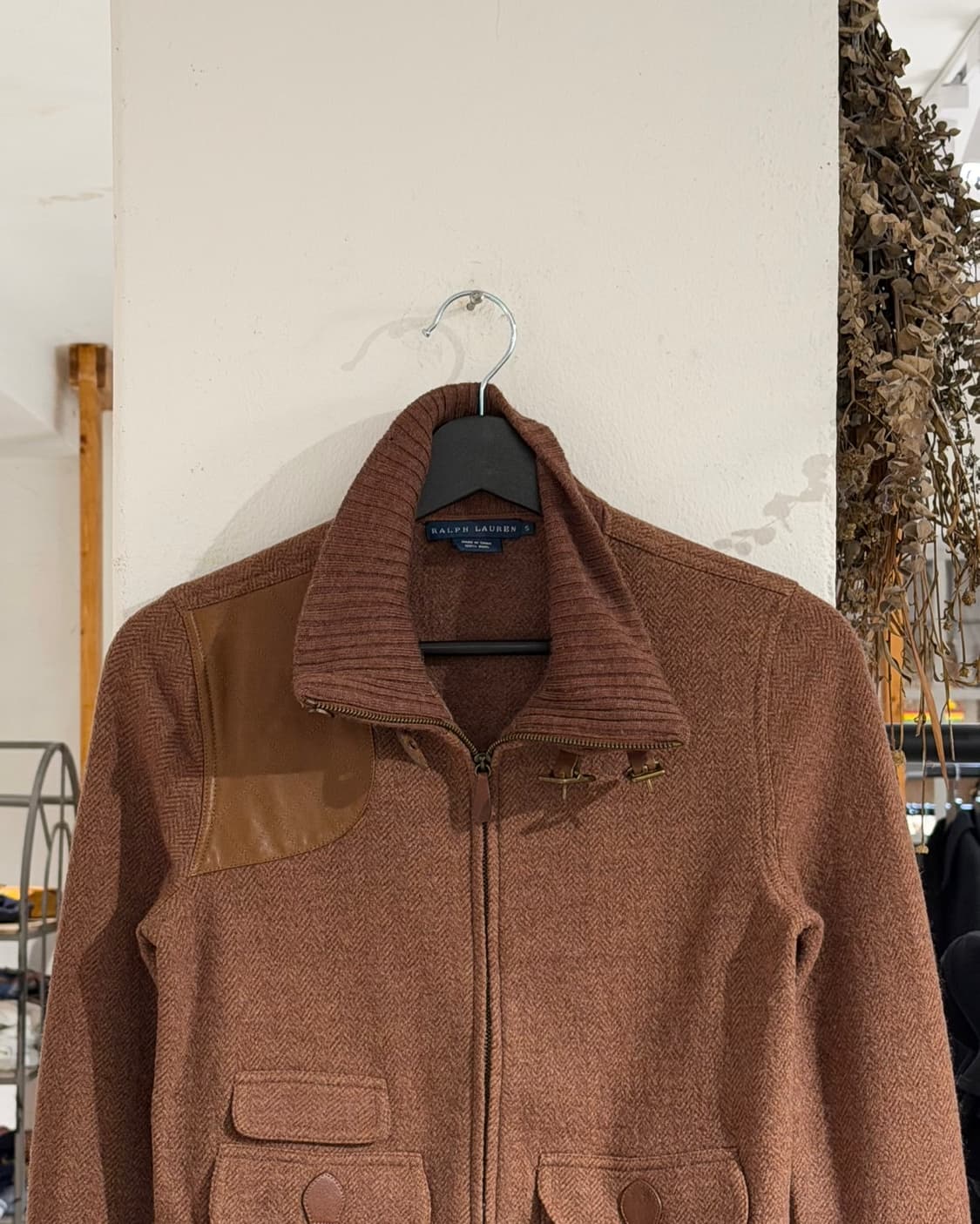 랄프로렌 브라운 우먼스 울 하이넥 집업 상품이미지4