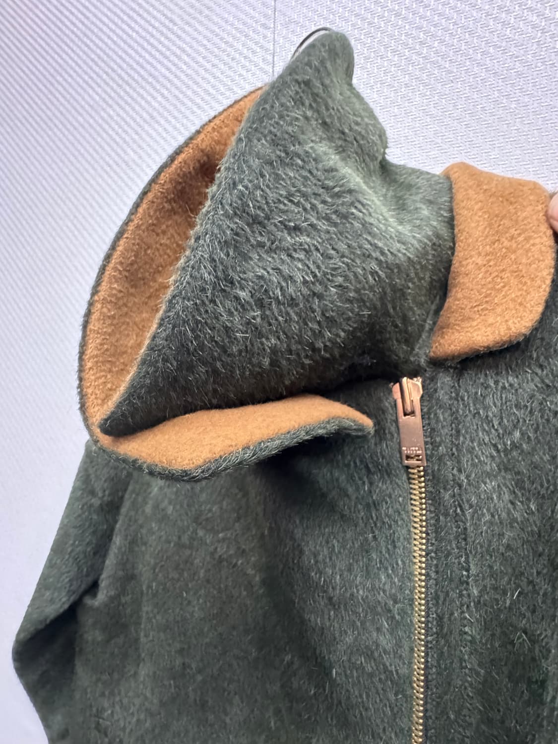 한섬 타임 이태리 라마울 카키 우드코트 M 상품이미지3