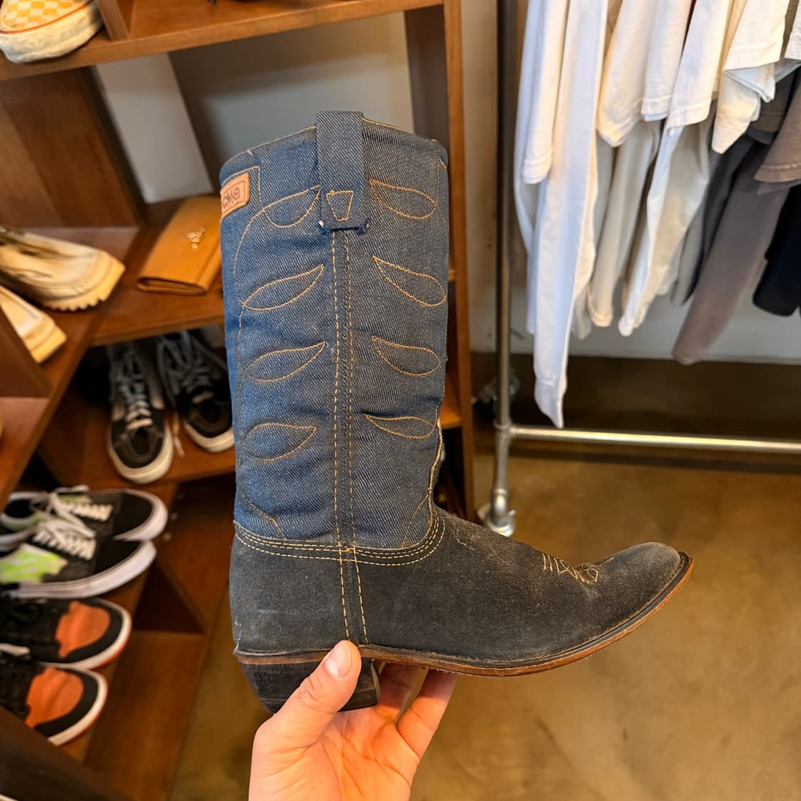 70S ACME 데님 웨스턴 카우보이 부츠 230 MADE IN USA 상품이미지2