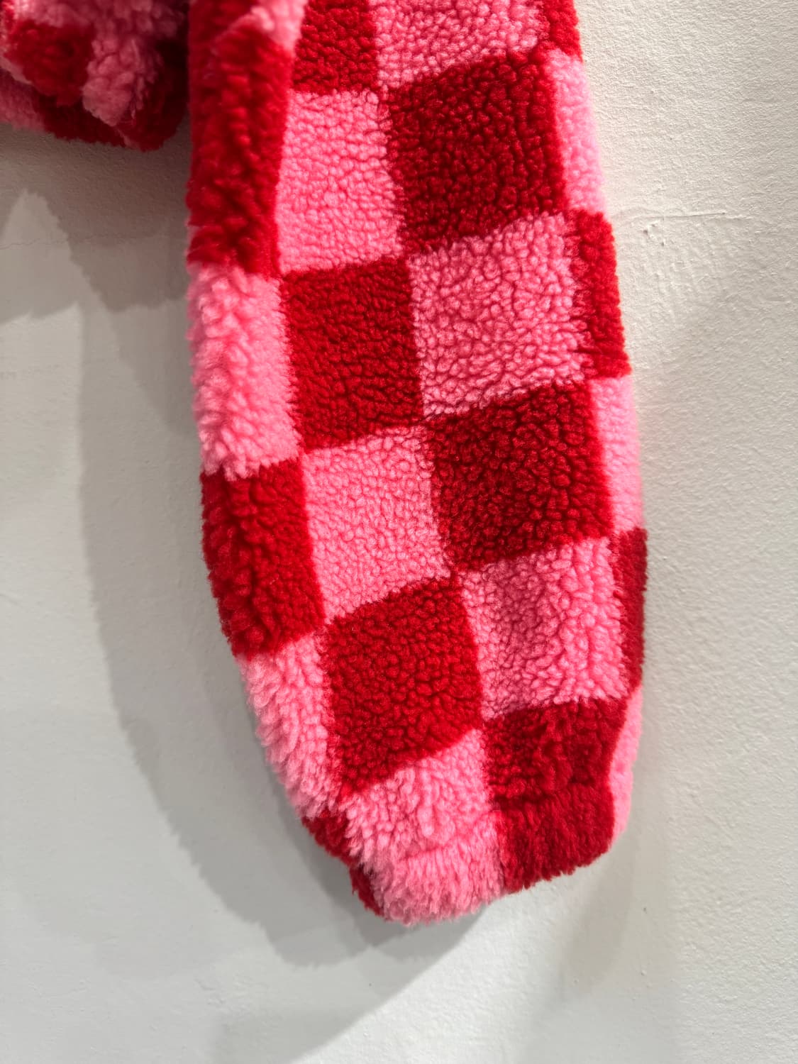 vintage 깅엄체크 뽀글이 크롭점퍼 상품이미지5