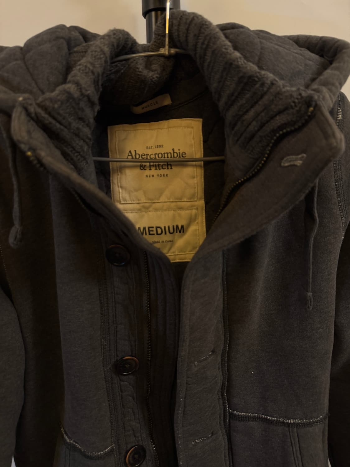 아베크롬비 올드스쿨 그레이 후드자켓 상품이미지3