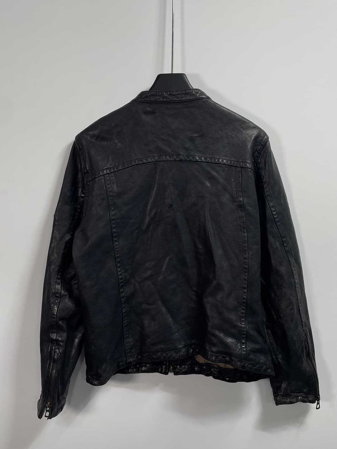 시리즈 워시드 램스킨 레더자켓  (on.628)   상품이미지3