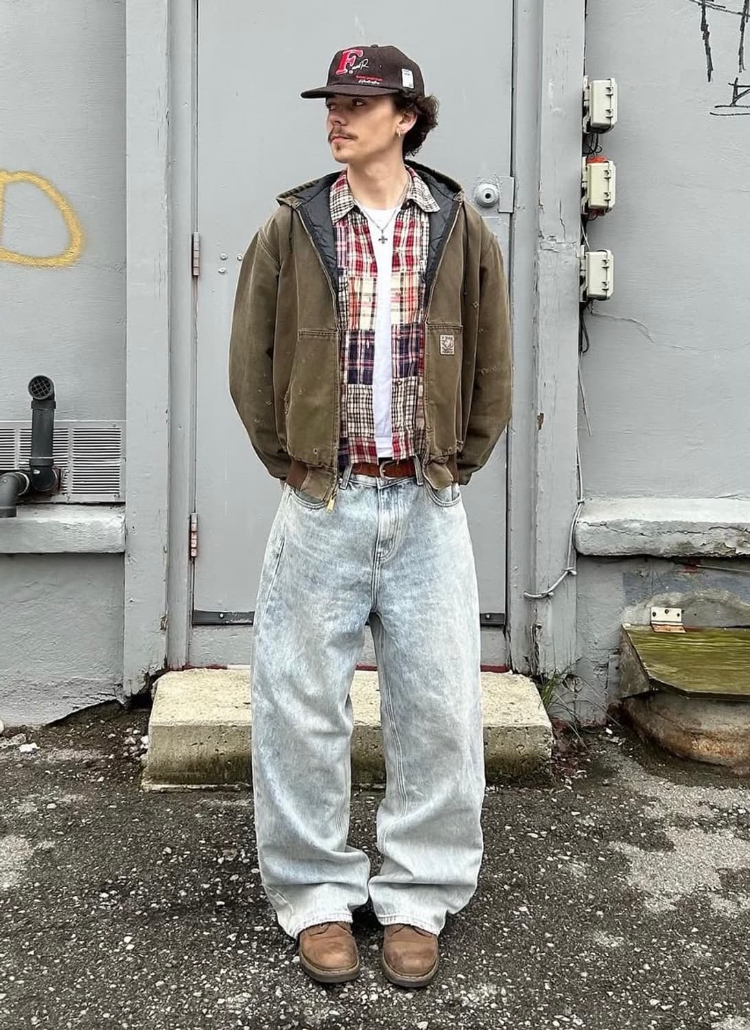 dreamzclo 워시드 와이드 레그 베기 데님 L(32) 상품이미지1