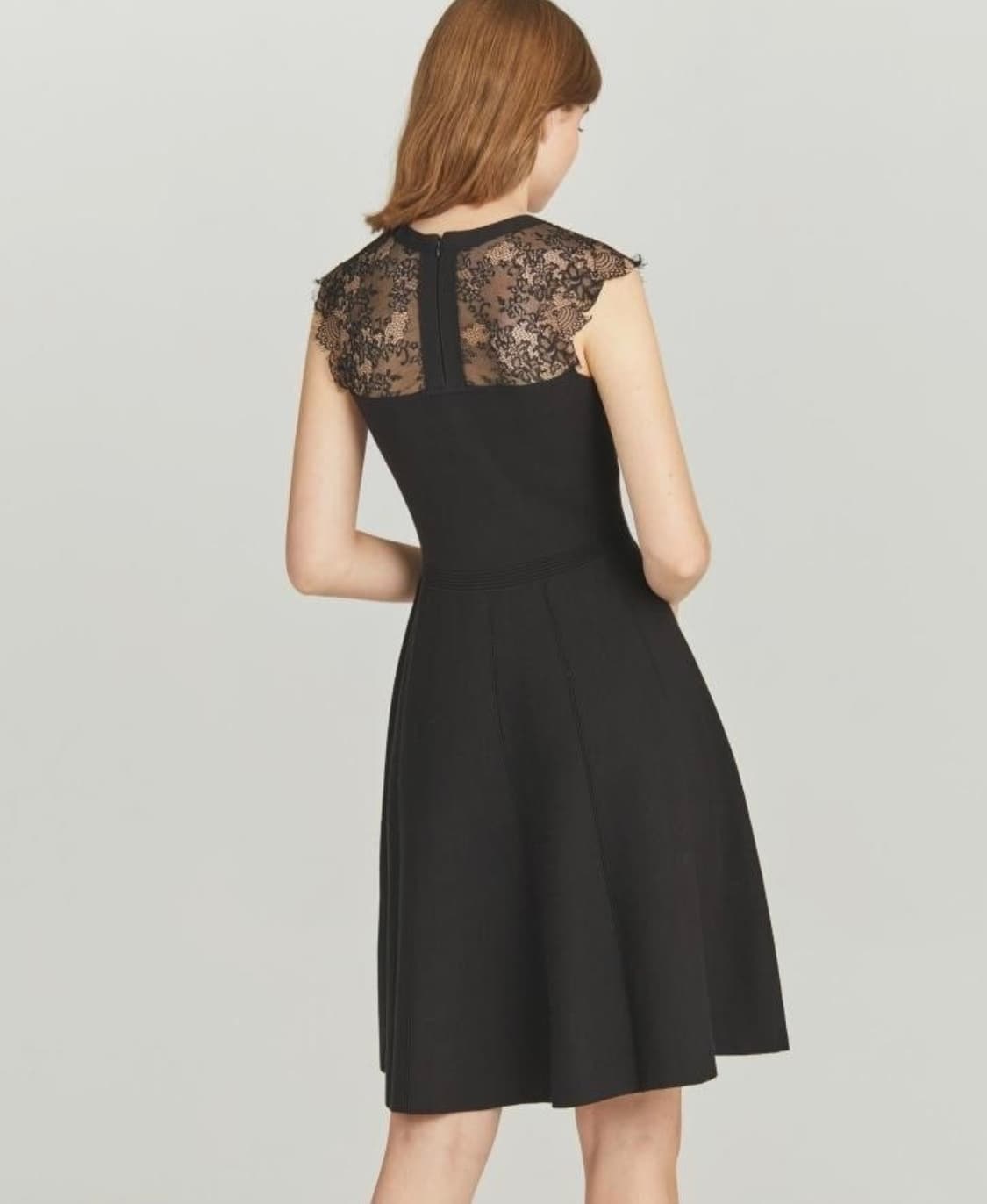 마른55 55 텍달린 새상품 아떼 바네사브루노 레이스 니트 블랙 원피스 상품이미지2