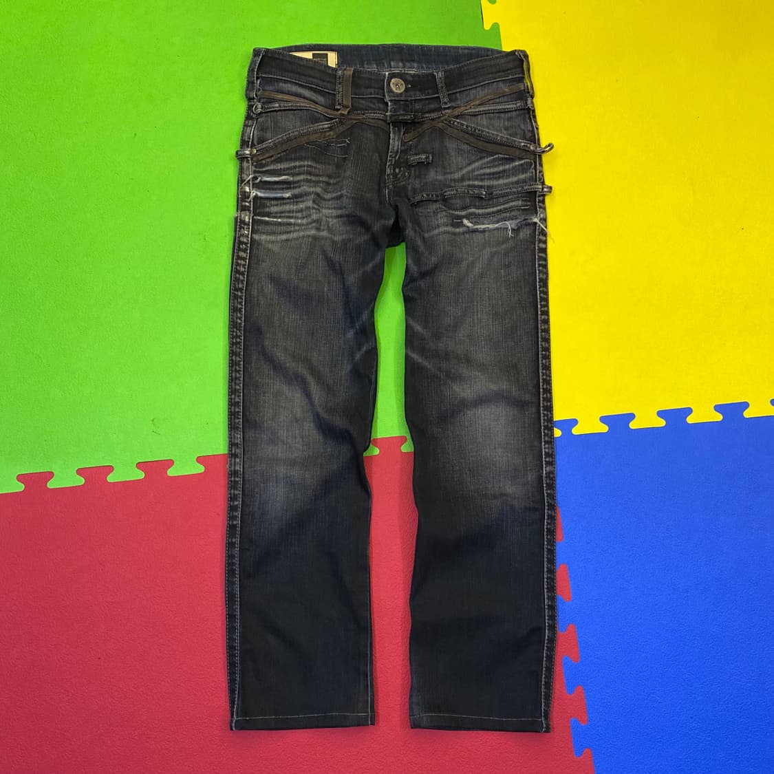 마리떼 프랑소와 저버 스트랩 데님 팬츠  상품이미지1