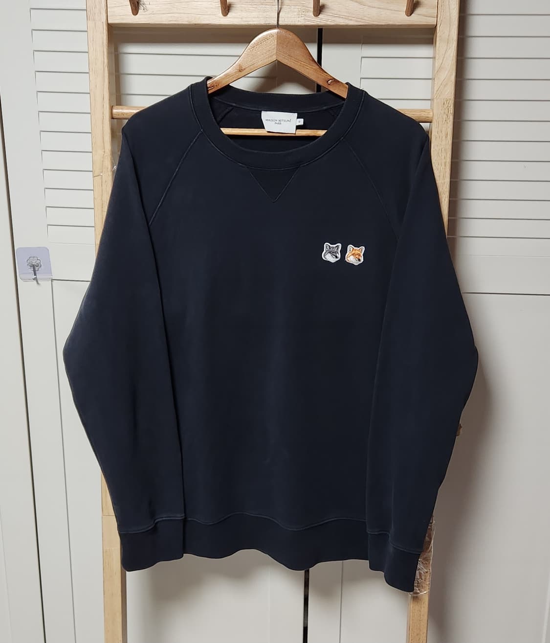 메종키츠네 더블로고 블랙 맨투맨 XL 상품이미지1