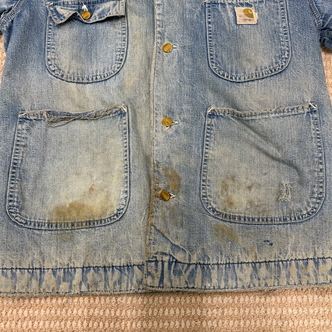 칼하트 빈티지 데님 초어 자켓 상품이미지3