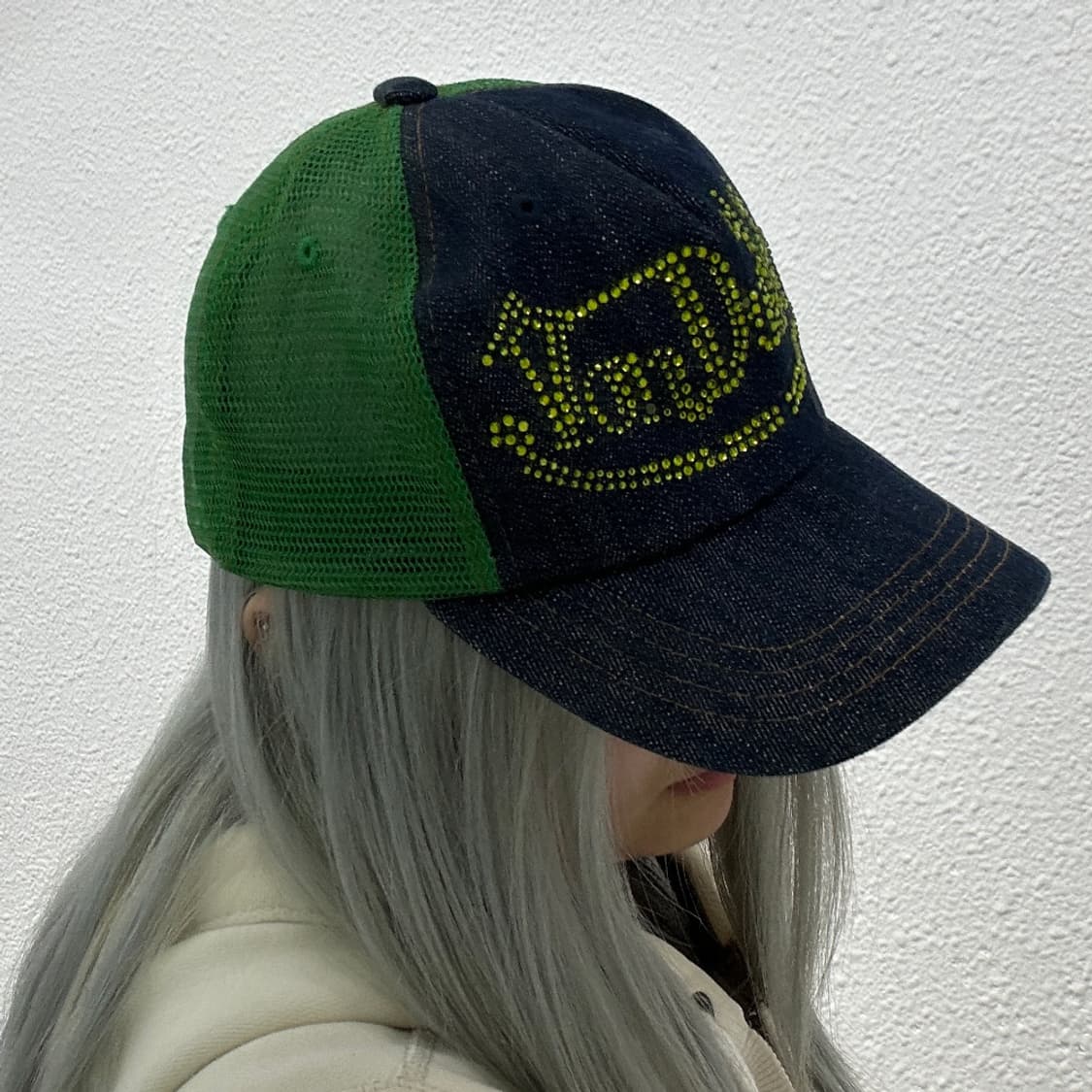 본더치 y2k 레온비즈 데님 볼캡 상품이미지2