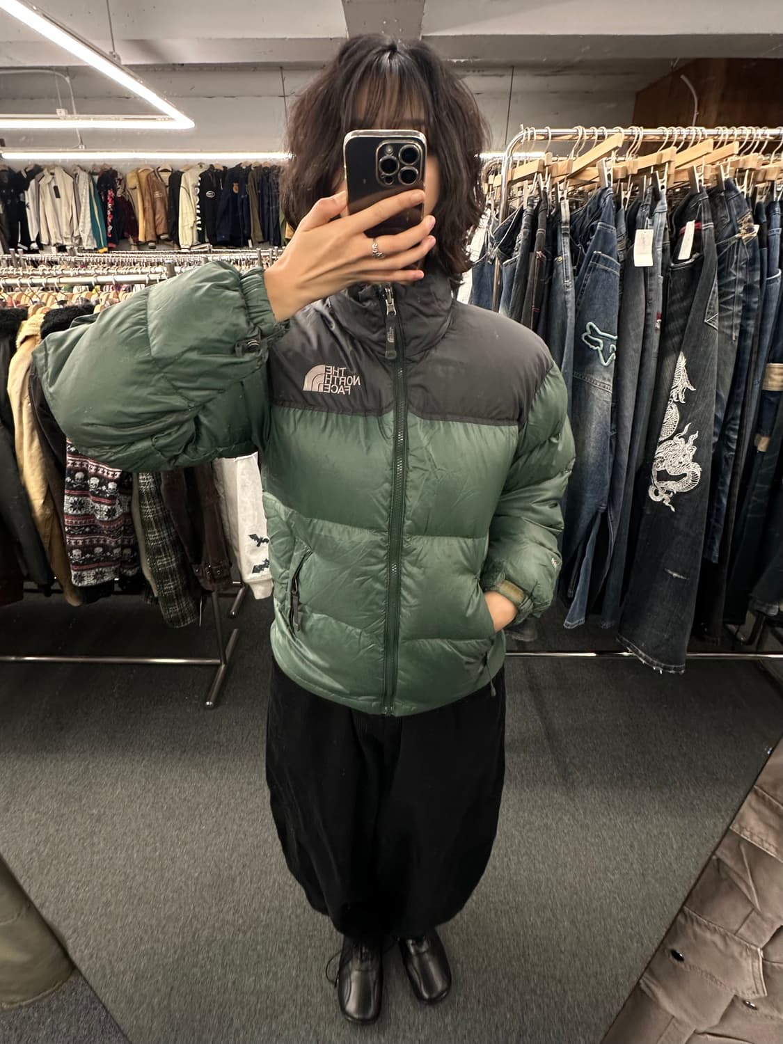 85)노스페이스 1996 레스토 눕시 카키 다운 자켓 상품이미지1