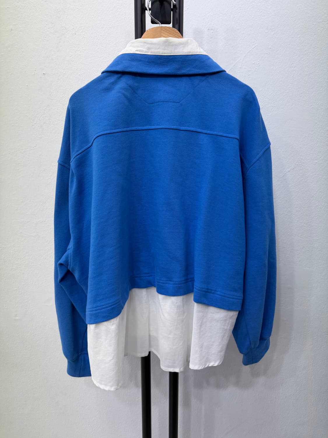 정품) 시스템 한섬 22ss 오버핏 레이어드 셔츠 맨투맨 82 상품이미지5