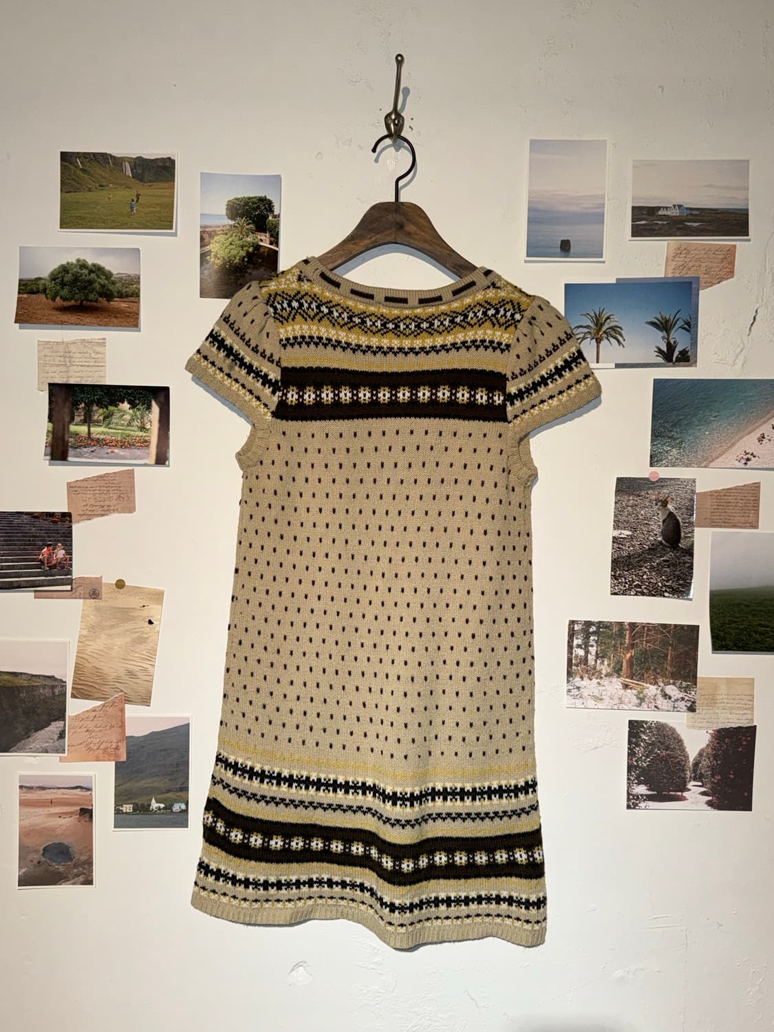 노르딕 니트 반팔 원피스 상품이미지7