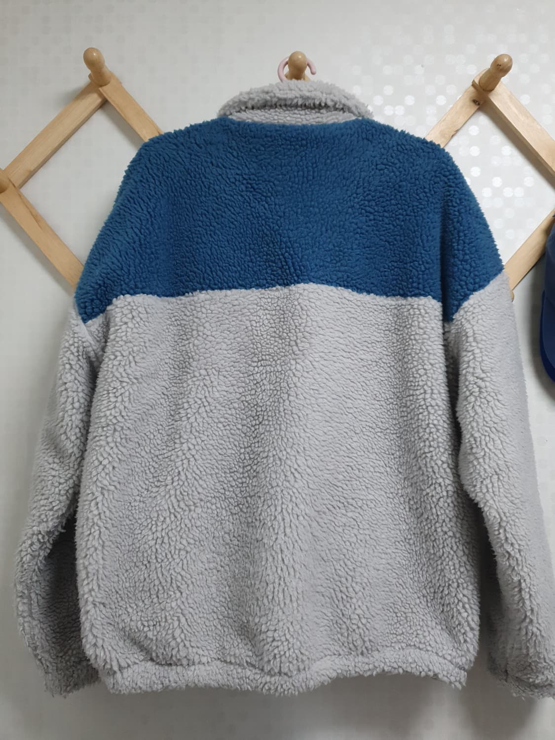 앤커버 플리스 자켓 (그레이/블루) 상품이미지5