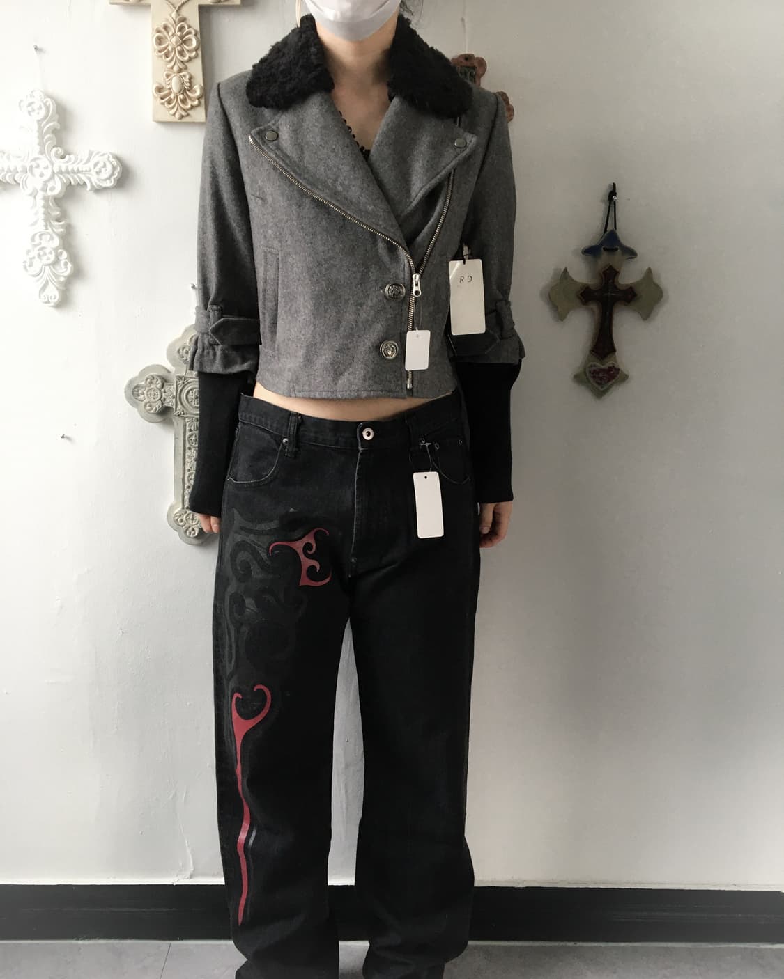 Fur trimming woolen rider jacket 상품이미지5