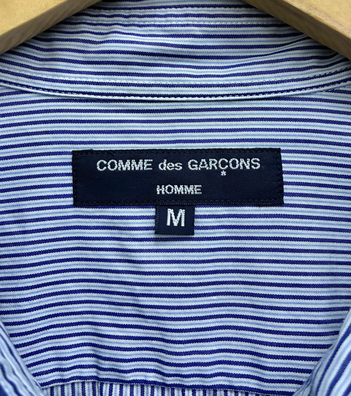(M)09s 꼼데가르송 옴므 스트라이프 플라워 패치워크 셔츠 상품이미지9