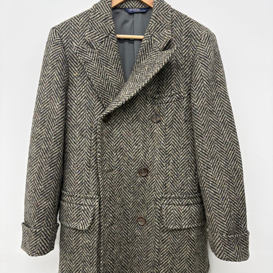 폴로 헤링본 더블 롱코트 여/L 상품이미지2