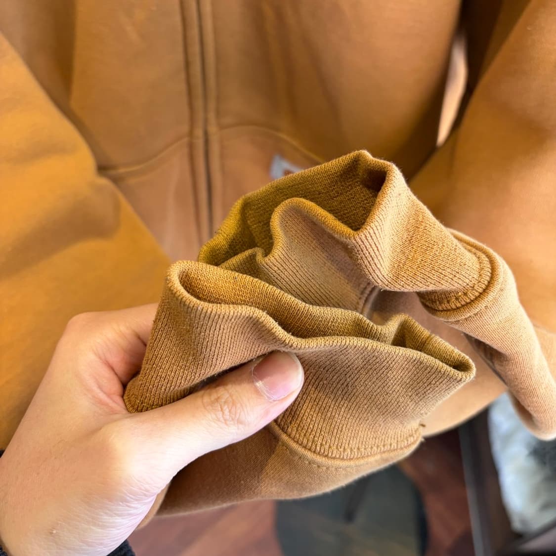 15589 - 칼하트 베이지 후드 집업 상품이미지6