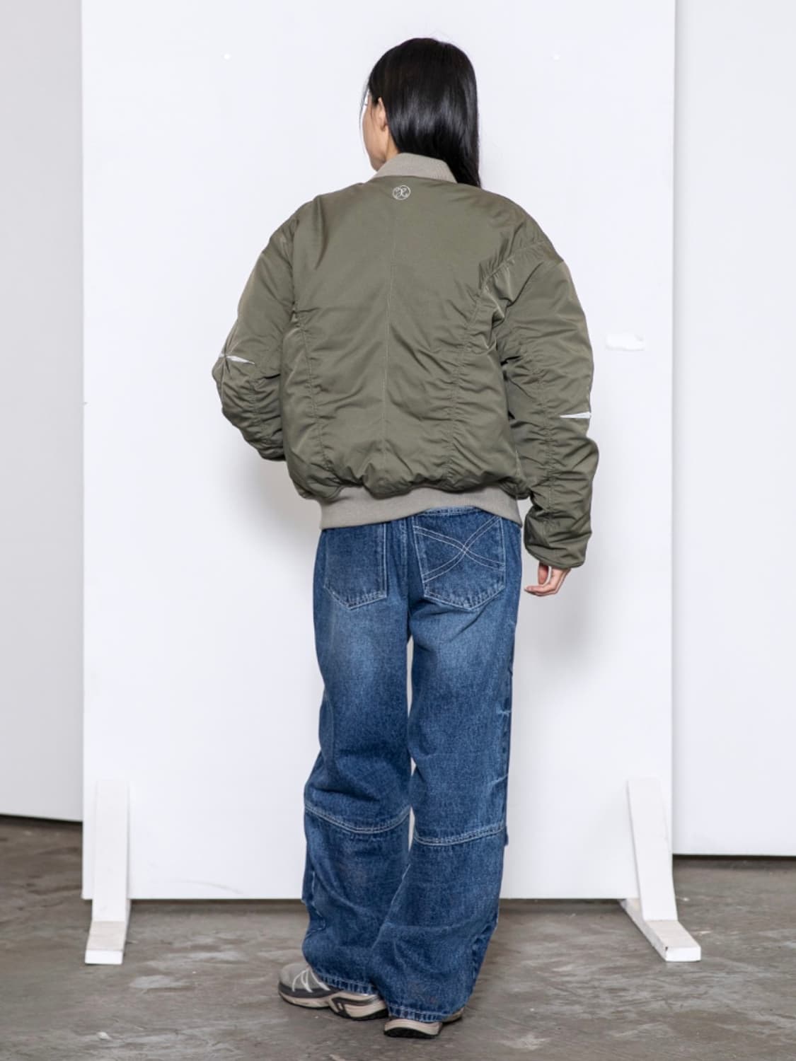 XJ107 인시전 셔링 MA-1 자켓 (KHAKI) 상품이미지3