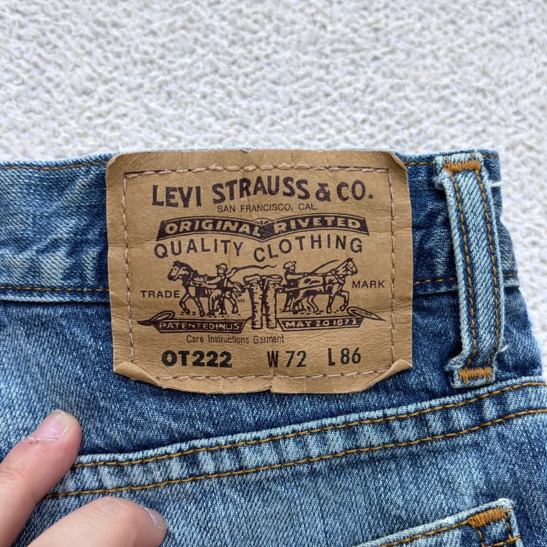 W72L86 리바이스 OT222 데님팬츠 0423E 상품이미지3