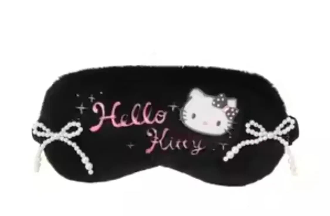 미니소 헬로키티 수면안대 블랙 상품이미지2