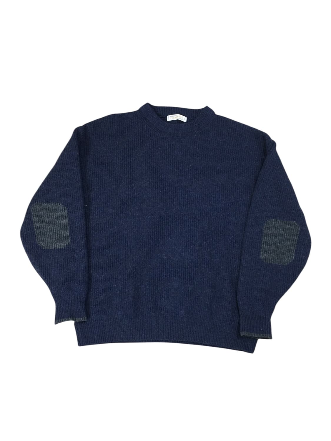 프리즘웍스 패치 니트 네이비 상품이미지1