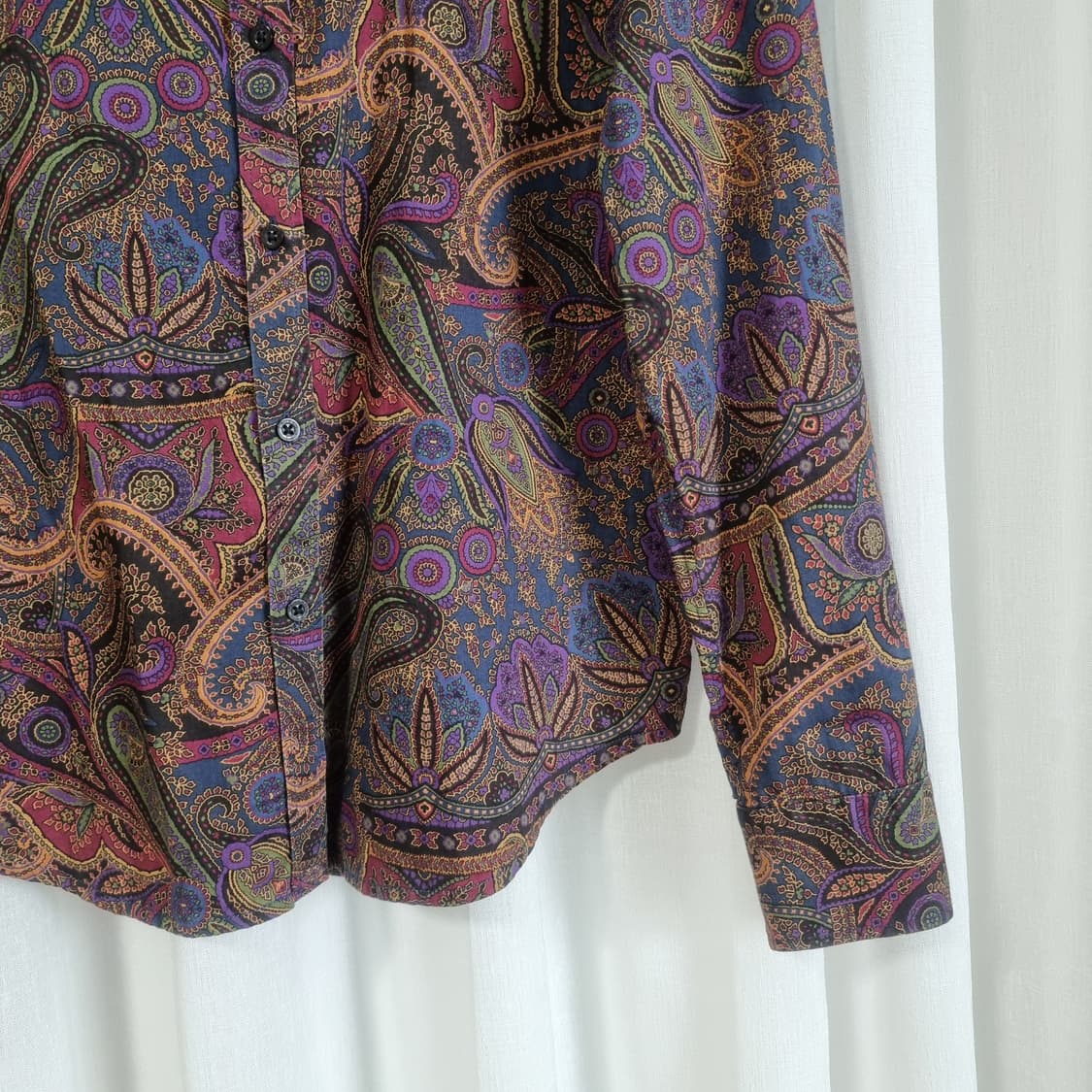 랄프로렌 페이즐리 코튼 셔츠 블라우스 (55사이즈/표기S) 상태최상 상품이미지3