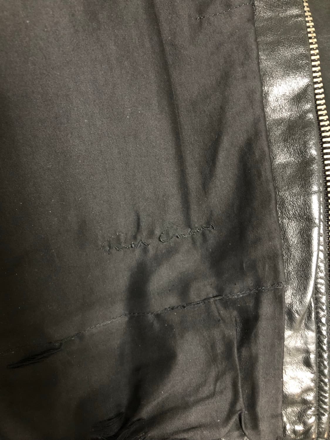 릭오웬스 오일드 카프 몰리노 레더자켓 M 상품이미지6