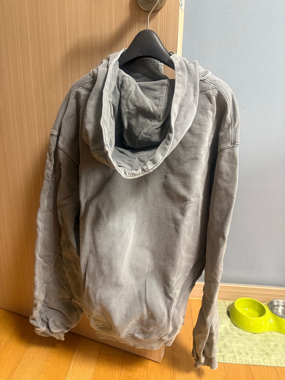 미스치프 롬버스 사이드 버튼 후드 차콜 M 상품이미지3