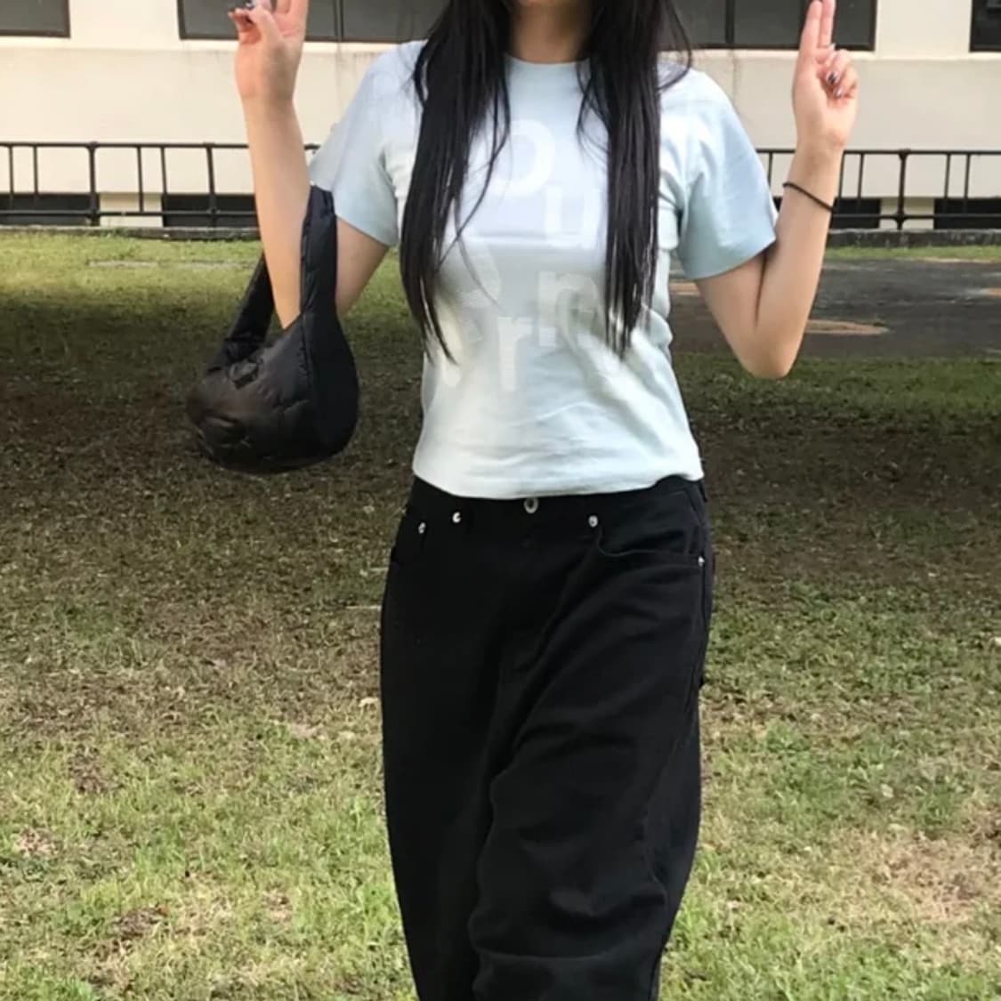스프링레터 라운드넥 반팔티 상품이미지2
