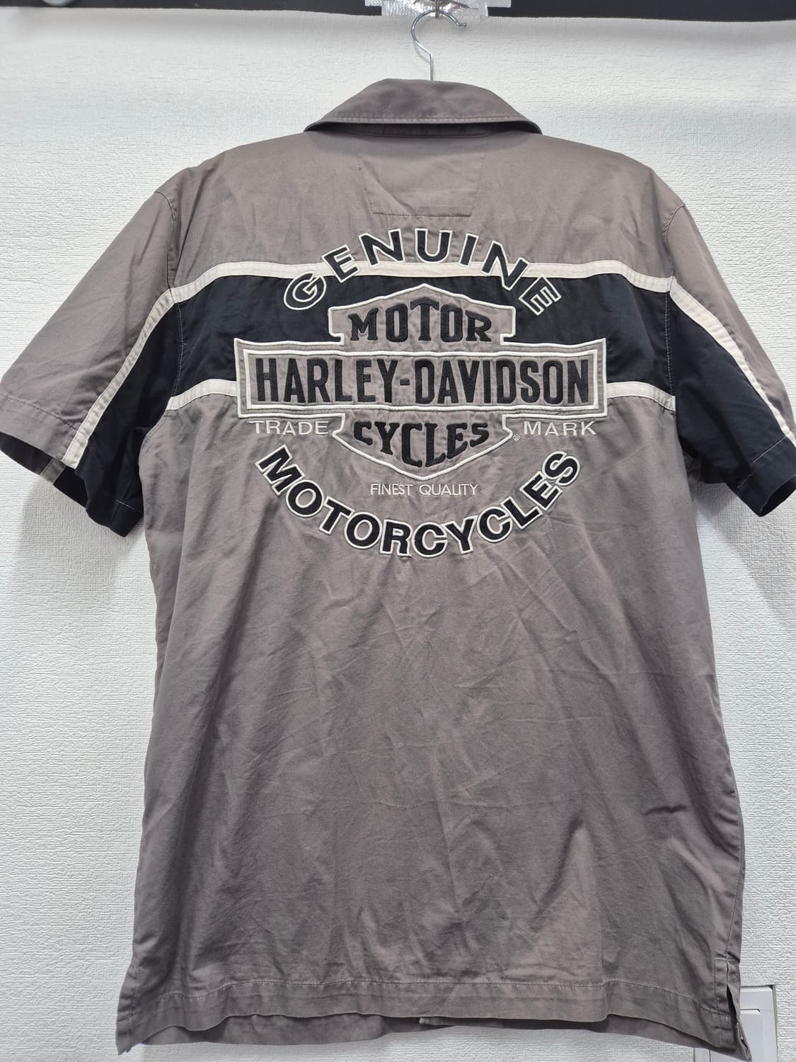 할리데이비슨 반팔 셔츠 회색 남방 / 95 (정품) 상품이미지3