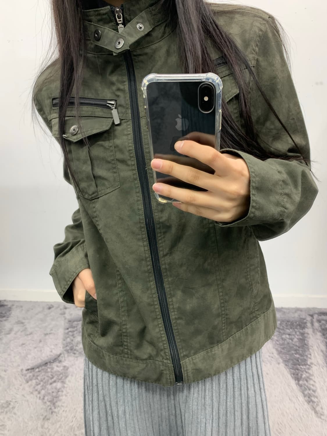 Avail mode 밀리터리 라이더 자켓 상품이미지1