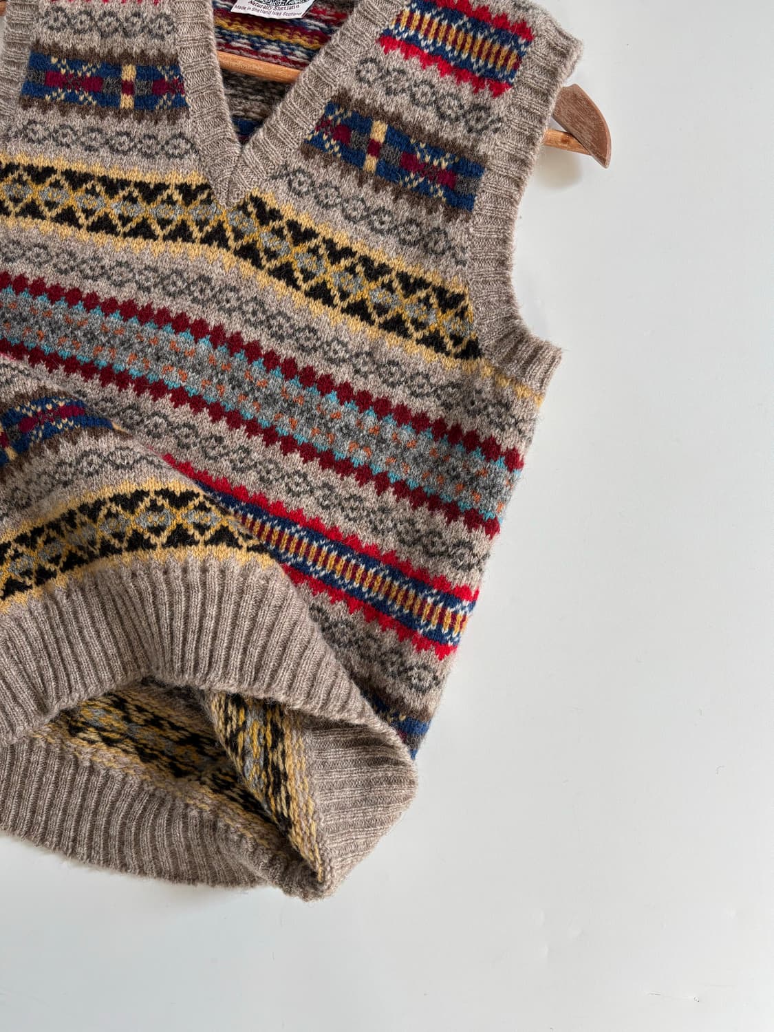 Jamieson’s 페어아일 울 니트 베스트 상품이미지7