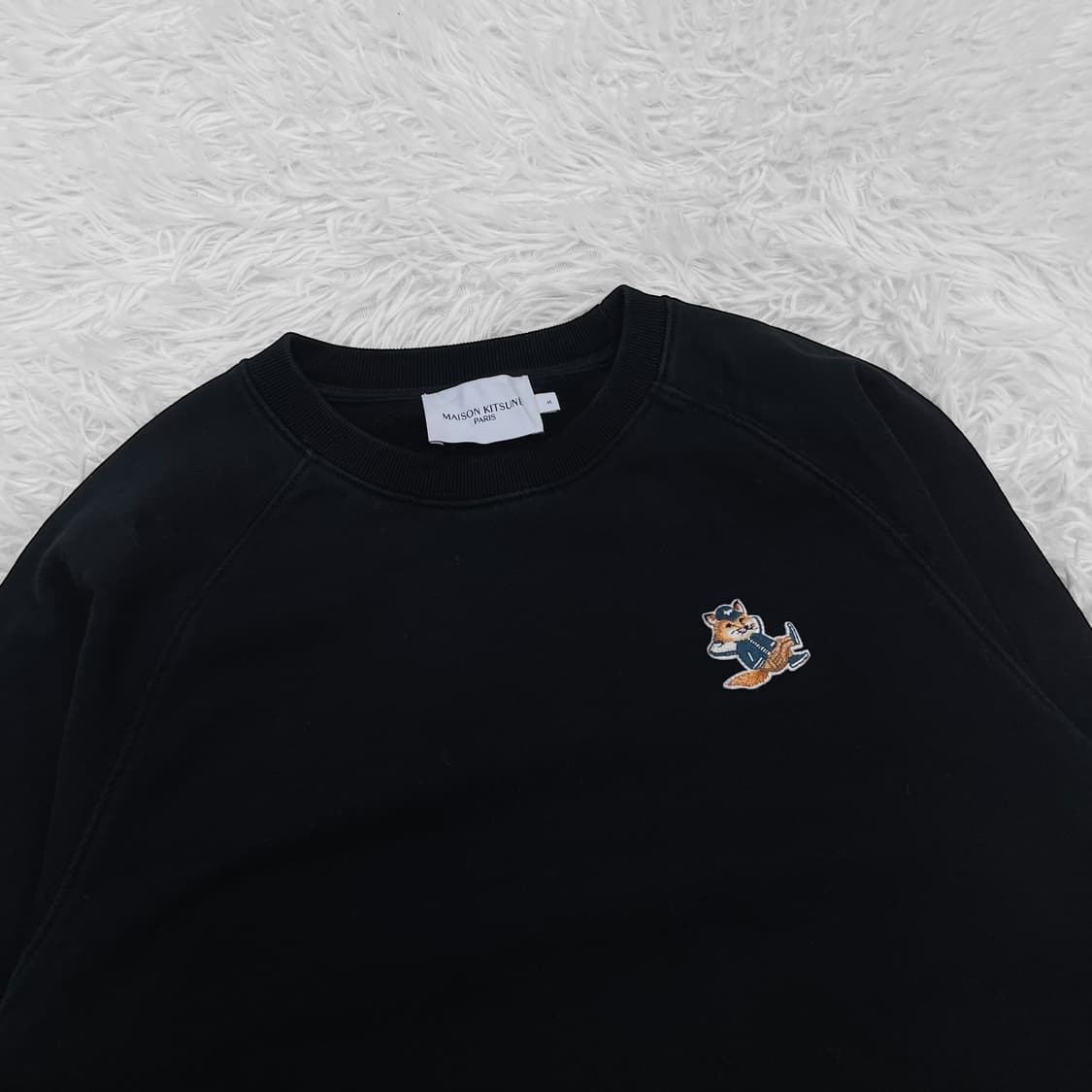 메종키츠네 드레스드 폭스 맨투맨 블랙 상품이미지3