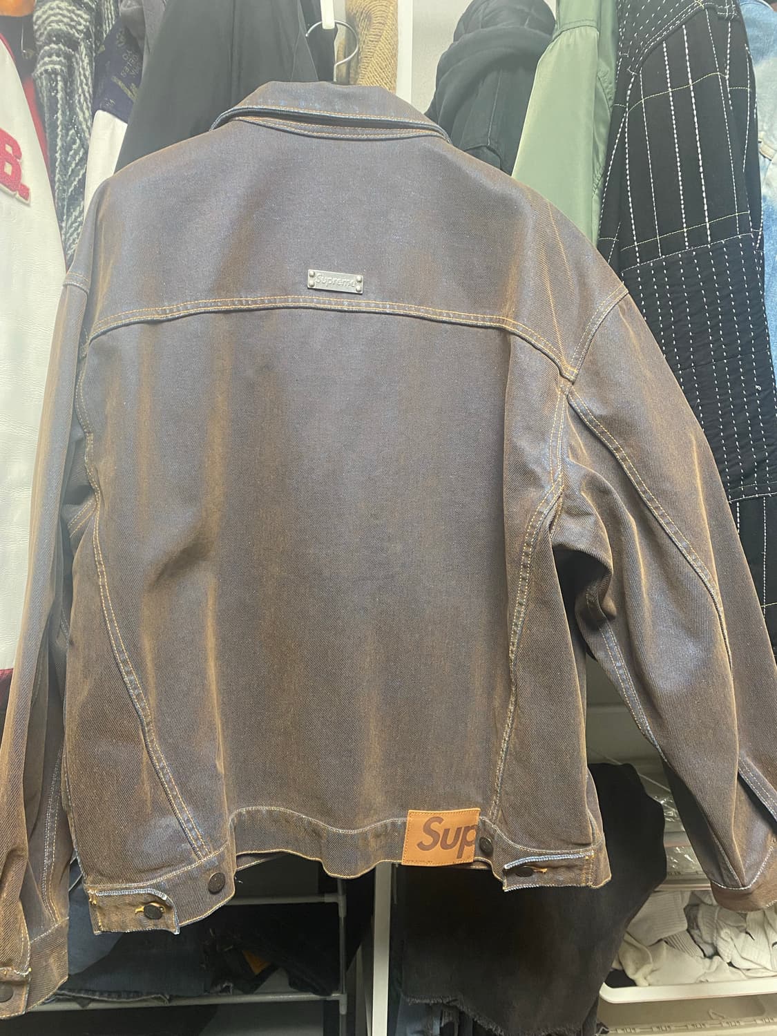 슈프림 플록 데님 트러커자켓  상품이미지2